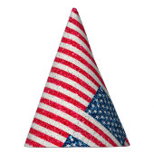 赤白青グリッター愛国米国アメリカ国旗 パーティーハット (右)