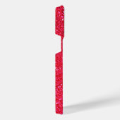 赤白青グリッター愛国米国アメリカ国旗 iPhoneケース (右側面)