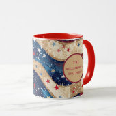 赤白青ゴールデンストライプ マグカップ (正面右)