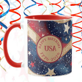 赤白青ゴールデンストライプ マグカップ