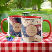 赤白青ゴールデンストライプ マグカップ