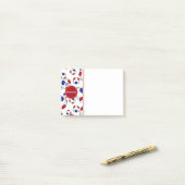 赤白青サッカーボールガーリースポーツ ポストイット (デスク上)