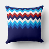 赤白青シェブロンカスタム装飾用クッション クッション (裏面)