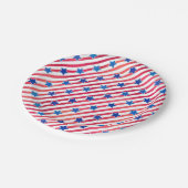 赤白青スストライプターズ米国国旗 ペーパープレート (アングル)