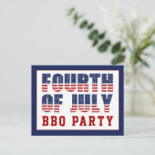 赤白青スストライプターズBBQパーティー4日 インビテーションポストカード (スタンド正面)