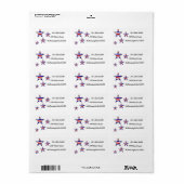 赤白青スターのアドレス表 ラベル (フルシート)