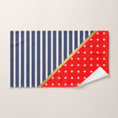 赤白青スターストライプズ&バスルーム用タオルセット バスタオルセット (ハンドタオル)