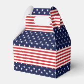 赤白青スターストライプズ&パーティーの好意ボックス フェイバーボックス (裏面サイド)