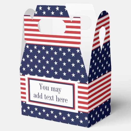 赤白青スターストライプズ&パーティーの好意ボックス フェイバーボックス (オープン)