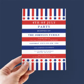 赤白青スターストライプズ&7月4日パーティー 招待状