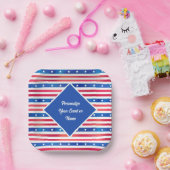 赤白青スターストライプズUSAアメリカ愛国的 ペーパープレート (パーティー)