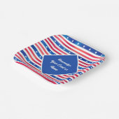 赤白青スターストライプズUSAアメリカ愛国的 ペーパープレート (傾斜あり)