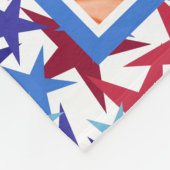 赤白青スターズパターンフォトコラージュ フリースブランケット (角)