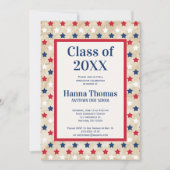 赤白青スター米国軍隊卒業試験 招待状 (正面)