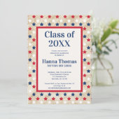 赤白青スター米国軍隊卒業試験 招待状 (スタンド正面)