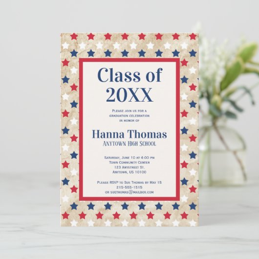 赤白青スター米国軍隊卒業試験 招待状 (スタンド正面)