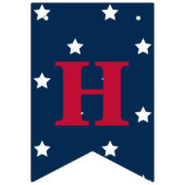 赤白青スター7月4日バースデーパーティー バンティングフラッグ (第2の旗)