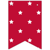 赤白青スター7月4日バースデーパーティー バンティングフラッグ (第1の旗)