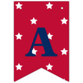 赤白青スター7月4日バースデーパーティー バンティングフラッグ (第3の旗)