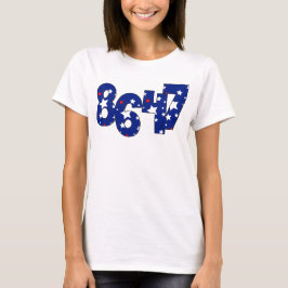 赤白青スター8647アンチトランプ数 Tシャツ