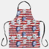 赤白青ストライプとバルーン エプロン (正面)
