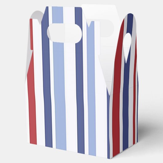 赤白青ストライプ切妻用箱 フェイバーボックス (オープン)