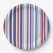 赤白青ストライプ紙プレート ペーパープレート (正面)