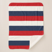 赤白青ストライプ シェルパブランケット (正面)