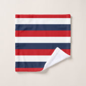 赤白青ストライプ バスタオルセット (ウォッシュタオル)