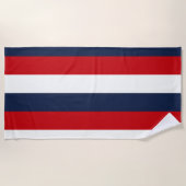 赤白青ストライプ ビーチタオル (正面)