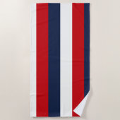 赤白青ストライプ ビーチタオル (正面)