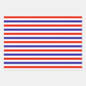 赤白青ストライプ ラッピングペーパーシート (正面)