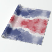 赤白青ストライプ ラッピングペーパー (アンロールド)