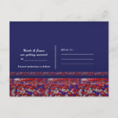 赤白青スパークル シーケンス 4th of July パーティー 案内ポストカード (裏面)