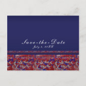 赤白青スパークル シーケンス 4th of July パーティー 案内ポストカード (正面)