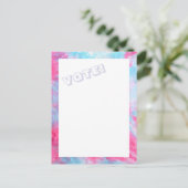 赤白青タイダイ投票はがき ポストカード (スタンド正面)