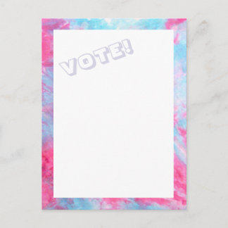 赤白青タイダイ投票はがき ポストカード