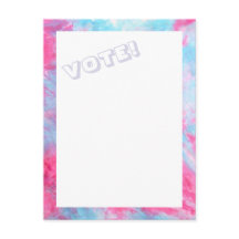 赤白青タイダイ投票はがき