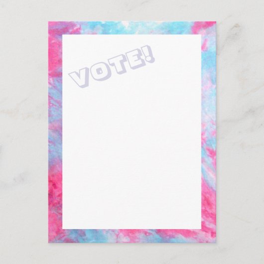 赤白青タイダイ投票はがき ポストカード (正面)