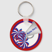 赤白青チアリーティングキーホルダー パーソナライズされた キーホルダー (裏面)