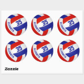 赤白青チームが女子バレーボールを担当 ラウンドシール (シート)