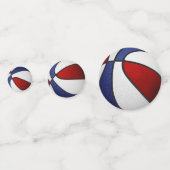 赤白青チームカラーバスケットボールパーティー コンフェッティ (正面)