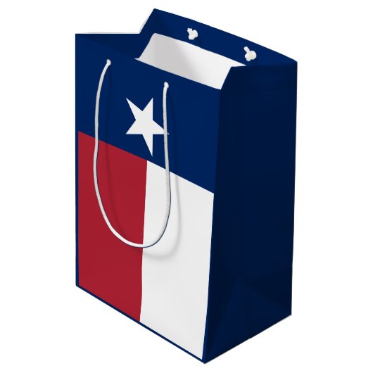 赤白青テキサス州国旗 ミディアムペーパーバッグ (裏面アングル)