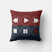 赤白青テクニカルアイコン巻き戻し早送り クッション (裏面)