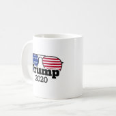 赤白青トランプ2020選挙 コーヒーマグカップ (正面左)