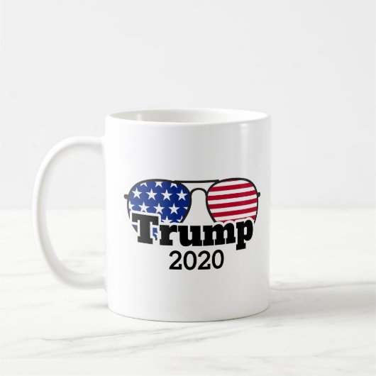赤白青トランプ2020選挙 コーヒーマグカップ (左)