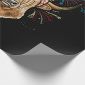 赤白青ハイランドカウパトリオットバンダナUSA ラッピングペーパー (角)