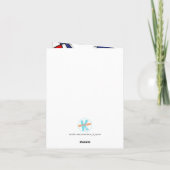 赤白青バスケットボール女の子の誕生日 カード (裏面)