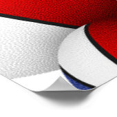 赤白青バスケットボール誕生日パーティーへようこそ ポスター (角)