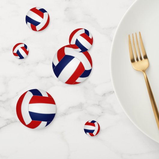 赤白青バレーボールチームの色スポーツパーティー コンフェッティ (グループ)